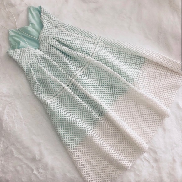 TOP SHOP Diamond Netting Overlay Dress - Picture 2 of 5